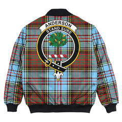 Clan Anderson Ancient Tartan Crest Bomber Jacket PR58 Anderson Ancient Tartan Tartan Bomber Jacket