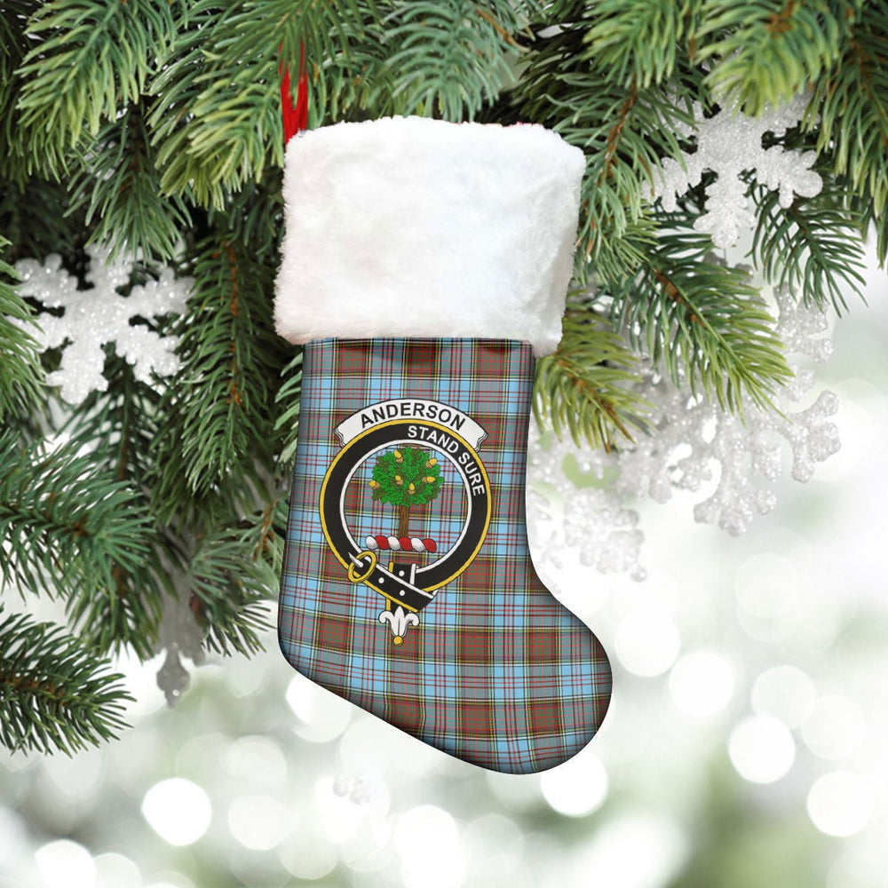 Clan Anderson Ancient Tartan Crest Christmas Stocking IK55 Anderson Ancient Tartan Tartan Stocking