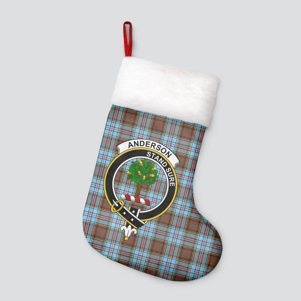 Clan Anderson Ancient Tartan Crest Christmas Stocking IK55 Anderson Ancient Tartan Tartan Stocking