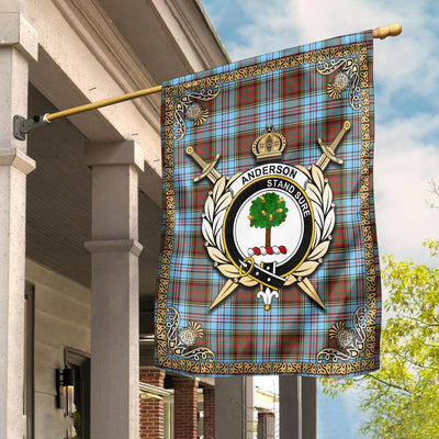 Clan Anderson Ancient Tartan Crest Garden Flag - Celtic Thistle OK84