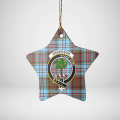 Clan Anderson Ancient Tartan Crest Star Ceramic Ornament ED42 Anderson Ancient Tartan Tartan Christmas