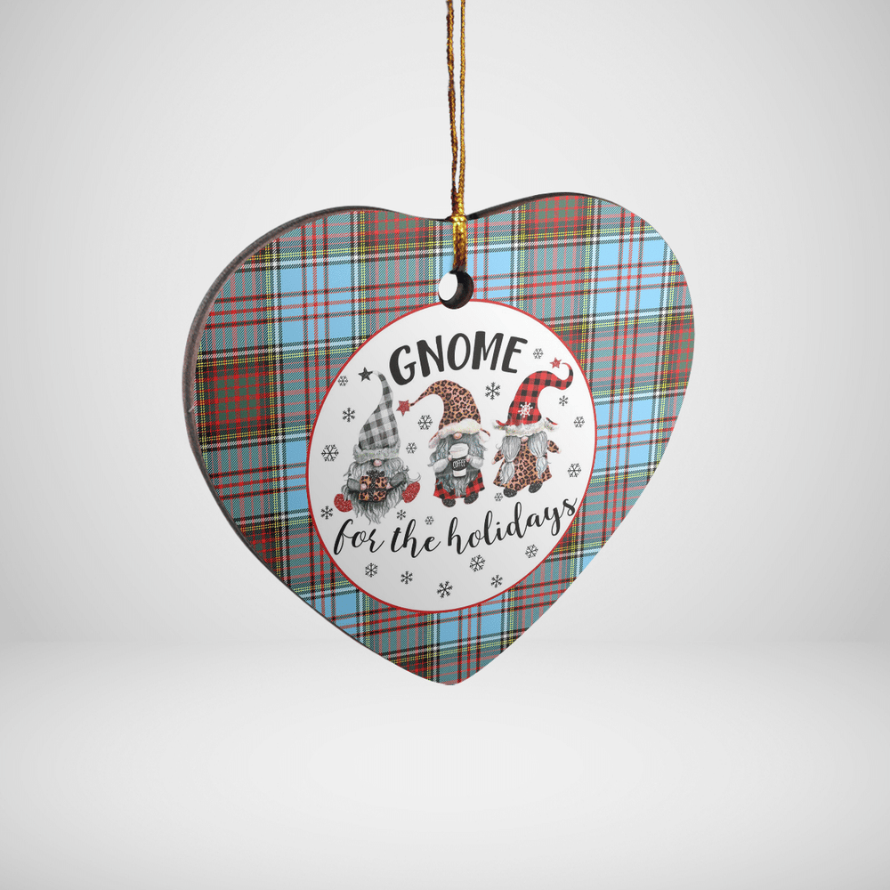 Clan Anderson Ancient Tartan Gnome Heart Ceramic Ornament UI67 Anderson Ancient Tartan Gnome Tartan Christmas