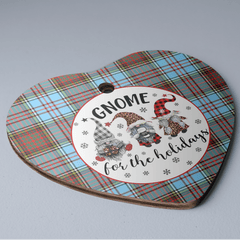 Clan Anderson Ancient Tartan Gnome Heart Ceramic Ornament UI67 Anderson Ancient Tartan Gnome Tartan Christmas