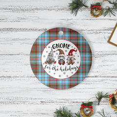Clan Anderson Ancient Tartan Gnome Round Ceramic Ornament VT72 Anderson Ancient Tartan Tartan Christmas