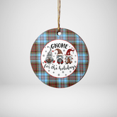 Clan Anderson Ancient Tartan Gnome Round Ceramic Ornament VT72 Anderson Ancient Tartan Tartan Christmas