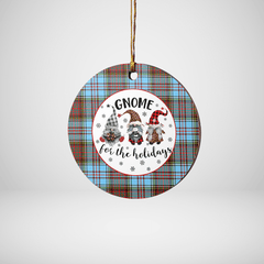 Clan Anderson Ancient Tartan Gnome Round Ceramic Ornament VT72 Anderson Ancient Tartan Tartan Christmas