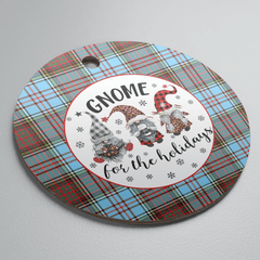 Clan Anderson Ancient Tartan Gnome Round Ceramic Ornament VT72 Anderson Ancient Tartan Tartan Christmas