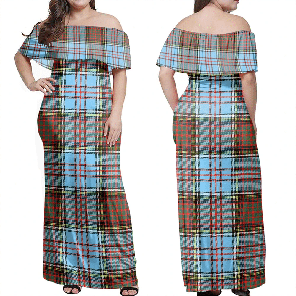 Clan Anderson Ancient Tartan Hawaii Dress IB51 Clan Anderson Tartan Hawaii Dress