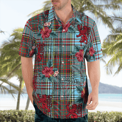 Clan Anderson Ancient Tartan Scottish Lion Hawaiian Shirt JX38 Anderson Ancient Tartan Tartan Hawaii Shirt