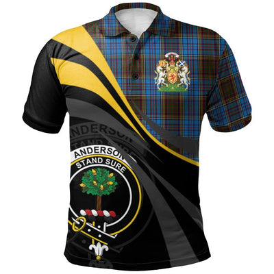 Clan Anderson Coulson Bonner 02 Tartan Polo Shirt - Royal Coat Of Arms Style RX39