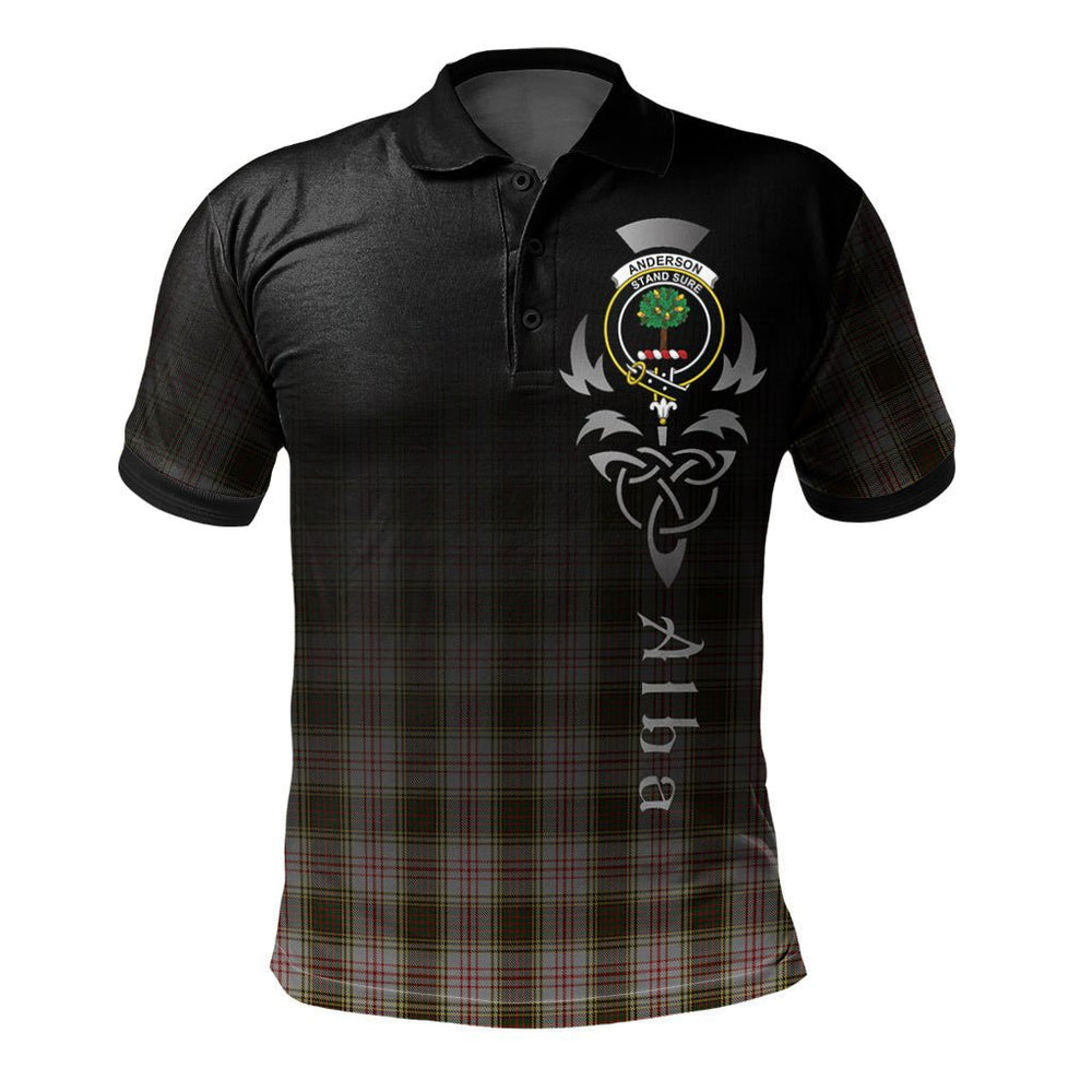 Clan Anderson Dress Tartan Polo Shirt - Alba Celtic Style OY36 Anderson Dress Tartan Tartan Polo
