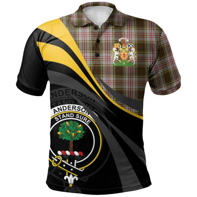 Clan Anderson Dress Tartan Polo Shirt - Royal Coat Of Arms Style