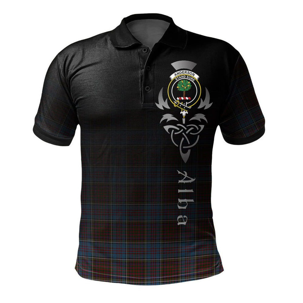 Clan Anderson Highland Society of London Tartan Polo Shirt - Alba Celtic Style HU56 Anderson Highland Society of London Tartan Tartan Polo