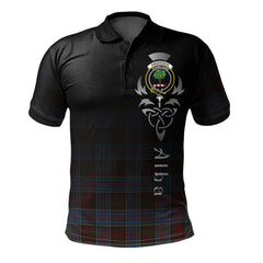 Clan Anderson Highland Society of London Tartan Polo Shirt - Alba Celtic Style HU56 Anderson Highland Society of London Tartan Tartan Polo