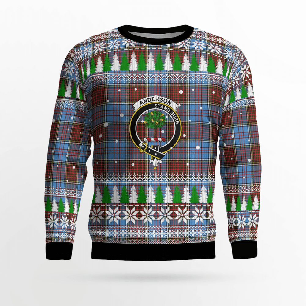 Clan Anderson Modern Crest Tartan Christmas Ugly Sweater LM31 Anderson Modern Crest Tartan Tartan Ugly Sweater