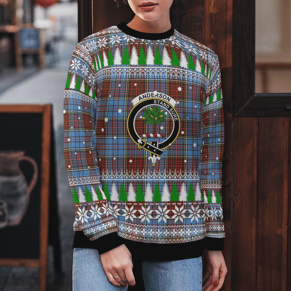 Clan Anderson Modern Crest Tartan Christmas Ugly Sweater LM31 Anderson Modern Crest Tartan Tartan Ugly Sweater
