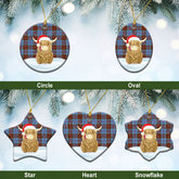 Clan Anderson Modern Tartan Christmas Ceramic Ornament Highland Cows Style SZ54 Anderson Modern Tartan Tartan Ornament