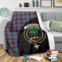 Clan Anderson Modern Tartan Crest Blanket Wave Style YU51 Clan Anderson Tartan Today