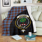 Clan Anderson Modern Tartan Crest Blanket Wave Style YU51 Clan Anderson Tartan Today