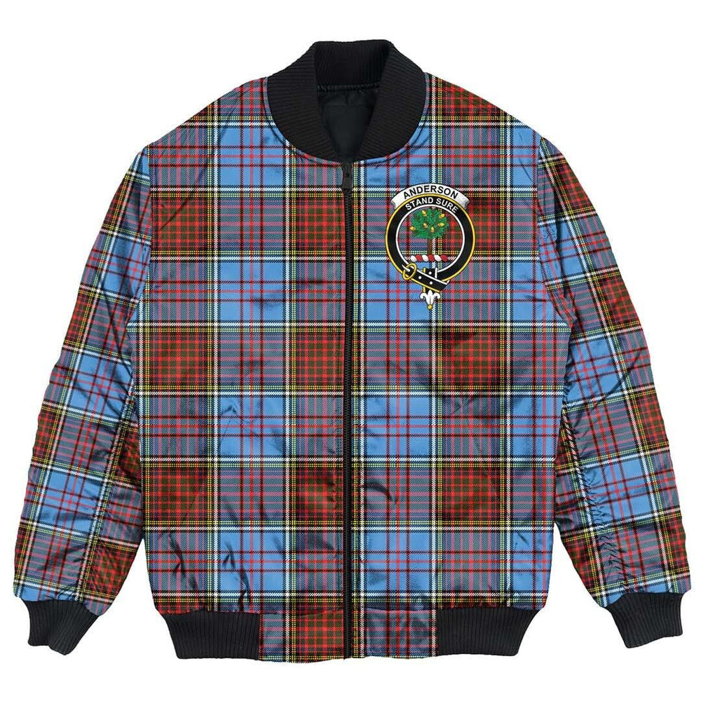 Clan Anderson Modern Tartan Crest Bomber Jacket DK14 Anderson Modern Tartan Tartan Bomber Jacket
