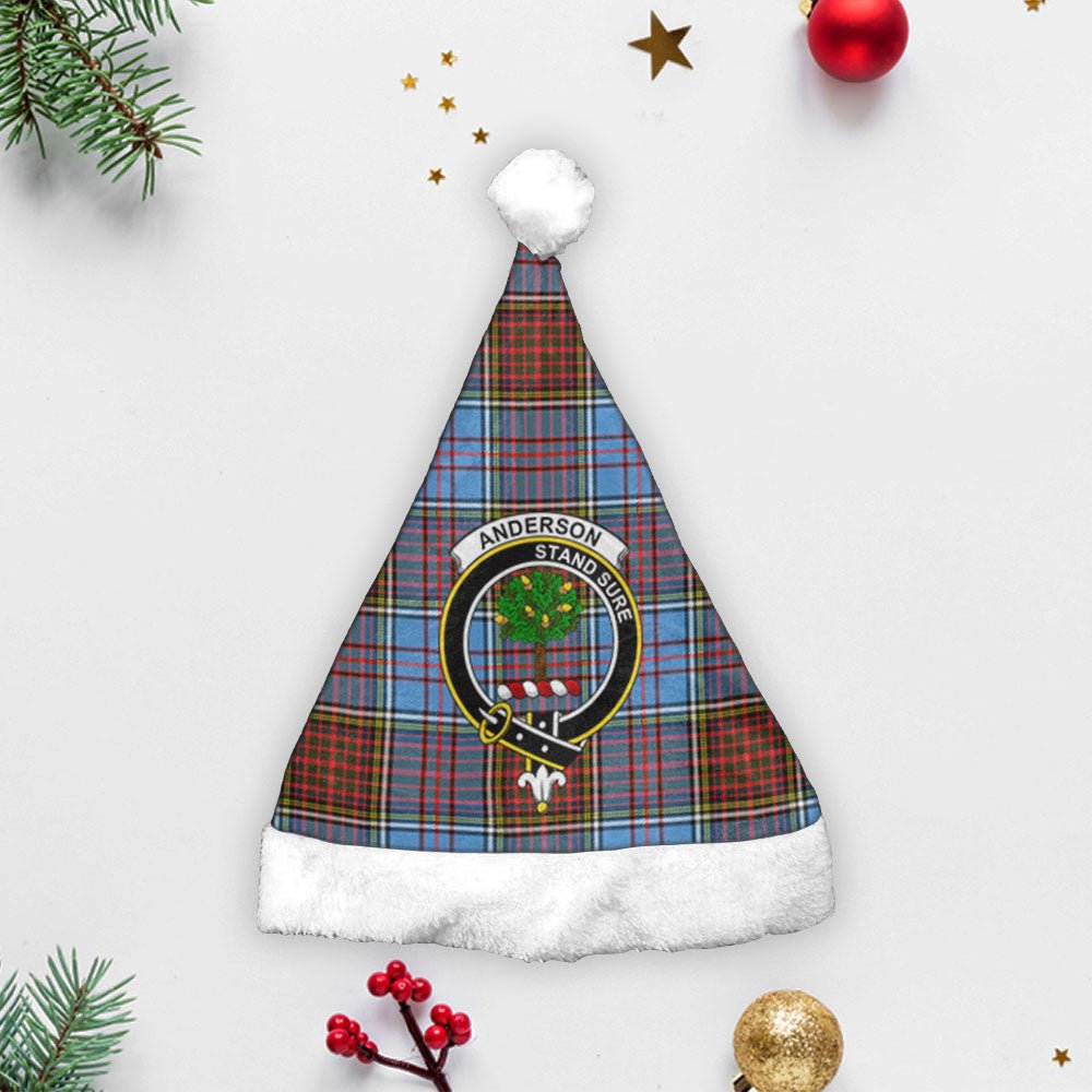 Clan Anderson Modern Tartan Crest Christmas Santa Hat TB48 Anderson Modern Tartan Tartan Santa Hat