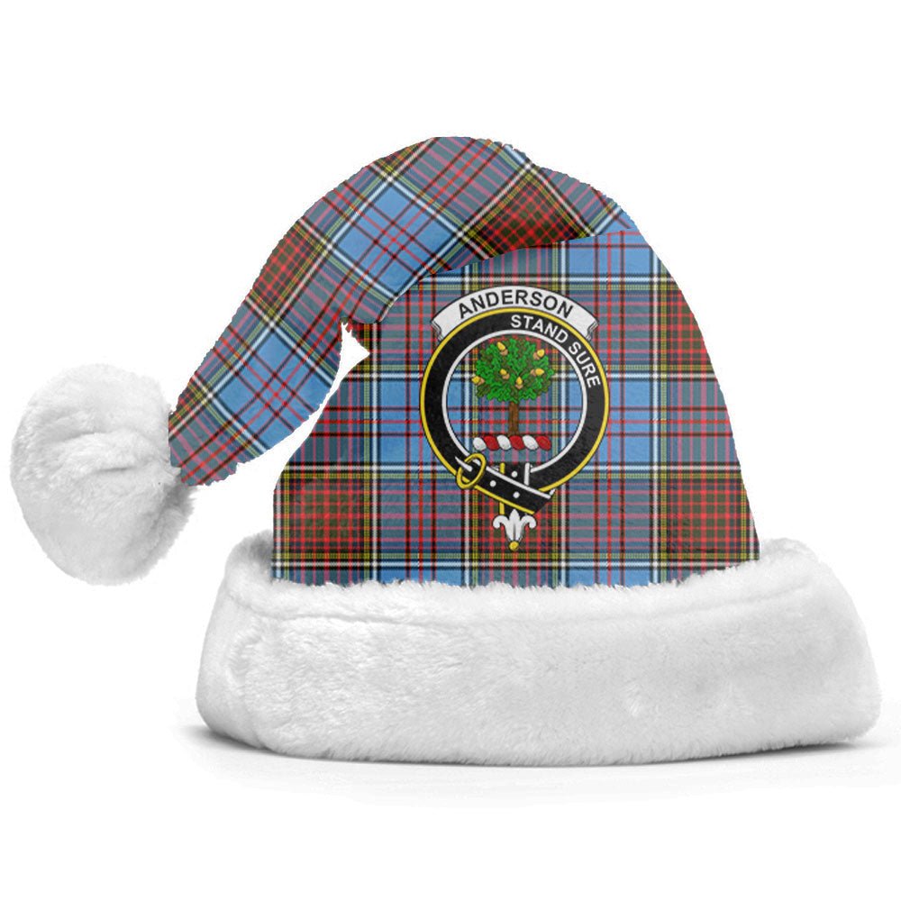 Clan Anderson Modern Tartan Crest Christmas Santa Hat TB48 Anderson Modern Tartan Tartan Santa Hat