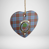 Clan Anderson Modern Tartan Crest Heart Ceramic Ornament EM30 Anderson Modern Tartan Tartan Christmas