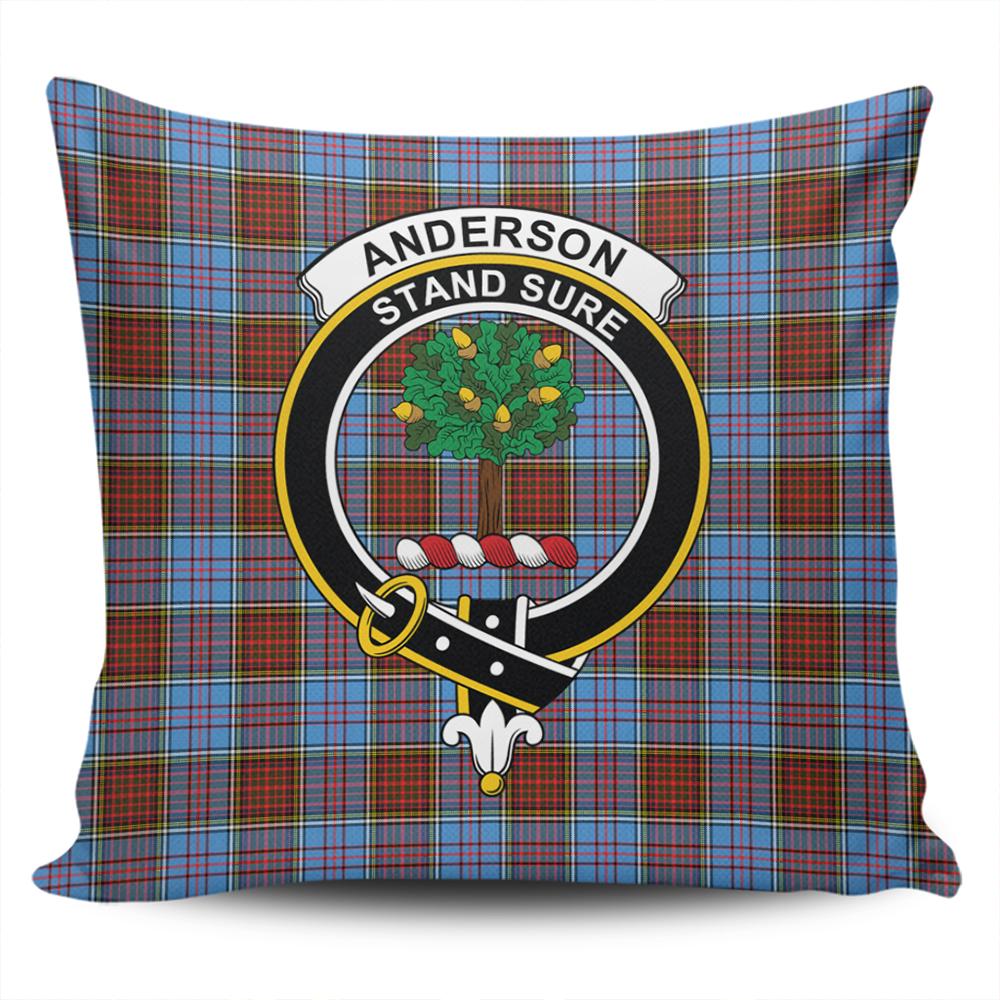 Clan Anderson Modern Tartan Crest Pillow Cover WI66 Clan Anderson Tartan Today