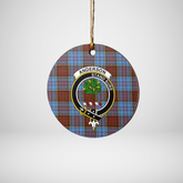 Clan Anderson Modern Tartan Crest Round Ceramic Ornament OA42 Anderson Modern Tartan Tartan Christmas