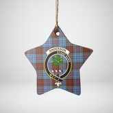 Clan Anderson Modern Tartan Crest Star Ceramic Ornament KE25 Anderson Modern Tartan Tartan Christmas