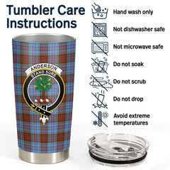 Clan Anderson Modern Tartan Crest Tumbler CH41 Clan Anderson Tartan Today