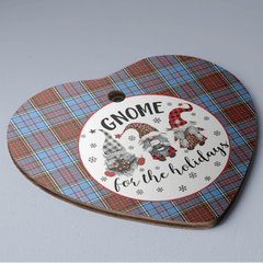 Clan Anderson Modern Tartan Gnome Heart Ceramic Ornament VM54 Anderson Modern Tartan Gnome Tartan Christmas