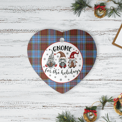 Clan Anderson Modern Tartan Gnome Heart Ceramic Ornament VM54 Anderson Modern Tartan Gnome Tartan Christmas