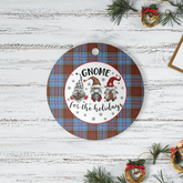 Clan Anderson Modern Tartan Gnome Round Ceramic Ornament ZT95 Anderson Modern Tartan Tartan Christmas