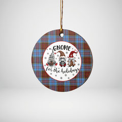 Clan Anderson Modern Tartan Gnome Round Ceramic Ornament ZT95 Anderson Modern Tartan Tartan Christmas