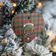 Clan Anderson of Arbrake Tartan Crest Heart Ceramic Ornament HM99 Anderson of Arbrake Tartan Tartan Christmas