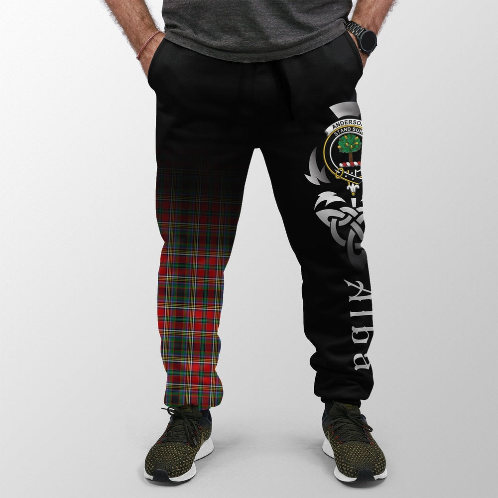 Clan Anderson Of Arbrake Tartan Crest Jogger Sweatpants  Alba Celtic Style MB27 Clan Anderson Tartan Today