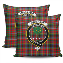 Clan Anderson of Arbrake Tartan Crest Pillow Cover VR10 Clan Anderson Tartan Today