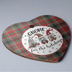 Clan Anderson of Arbrake Tartan Gnome Heart Ceramic Ornament SI39 Anderson of Arbrake Tartan Gnome Tartan Christmas