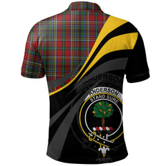 Clan Anderson of Ardbrake Tartan Polo Shirt - Royal Coat Of Arms Style RB34 Anderson of Ardbrake Tartan Tartan Polo