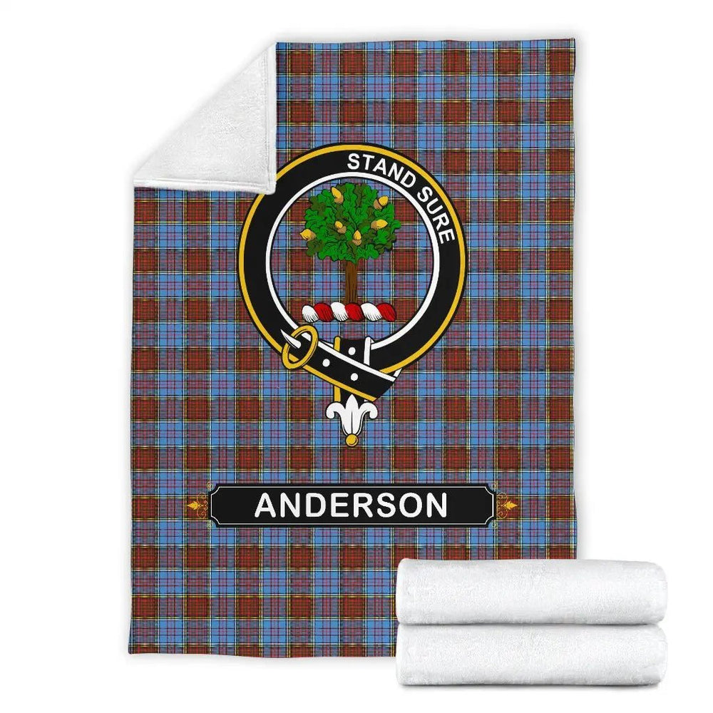Clan Anderson Tartan Crest Blanket 3 Sizes SX16 Clan Anderson Tartan Today