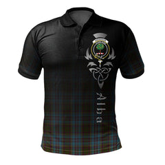 Clan Anderson Tartan Polo Shirt - Alba Celtic Style UR12 Anderson Tartan Tartan Polo