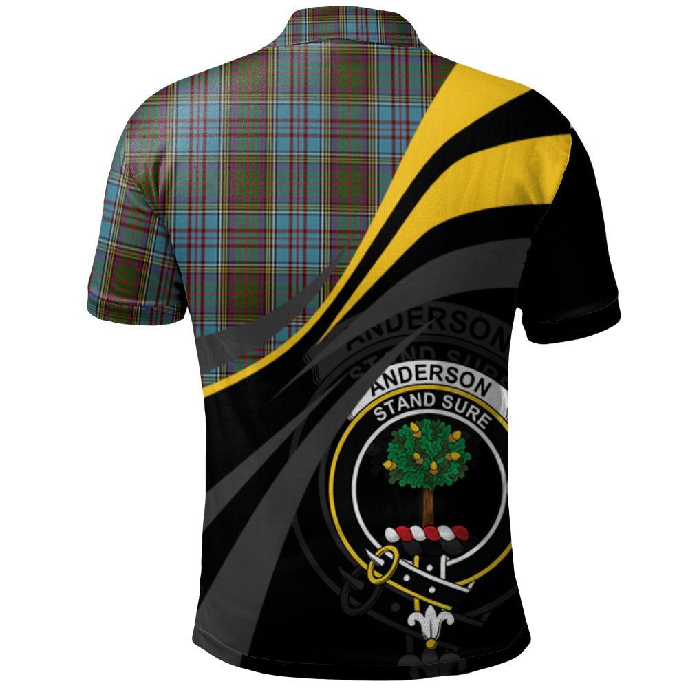 Clan Anderson Tartan Polo Shirt - Royal Coat Of Arms Style GD94 Anderson Tartan Tartan Polo