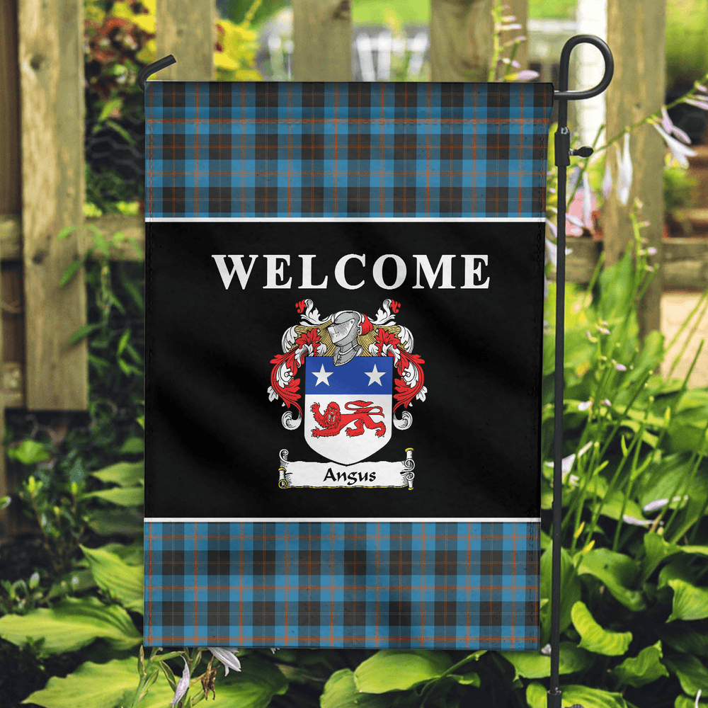 Clan Angus Ancient Tartan Crest Black Garden Flag QO83 Clan Angus Tartan Today