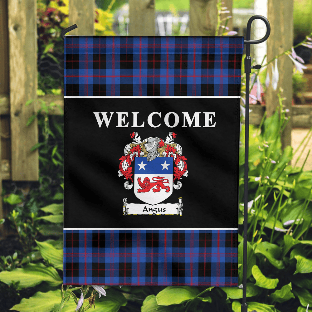 Clan Angus Modern Tartan Crest Black Garden Flag BZ26 Clan Angus Tartan Today