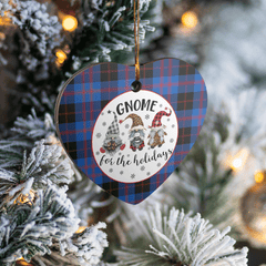Clan Angus Modern Tartan Gnome Heart Ceramic Ornament AC71 Angus Modern Tartan Gnome Tartan Christmas
