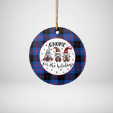 Clan Angus Modern Tartan Gnome Round Ceramic Ornament RT57 Angus Modern Tartan Tartan Christmas