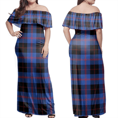 Clan Angus Modern Tartan Hawaii Dress QN66 Clan Angus Tartan Hawaii Dress