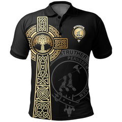Clan Anstruther Clan Unisex Polo Shirt - Celtic Tree Of Life TW55 Anstruther Tartan Tartan Polo
