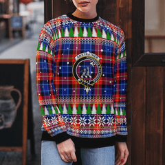 Clan Anstruther Crest Tartan Christmas Ugly Sweater RX10 Anstruther Crest Tartan Tartan Ugly Sweater